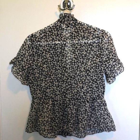 FRENCH CONNECTION Elvire Lawn Ruffle Sleeve Blouse - Picture 4 of 6